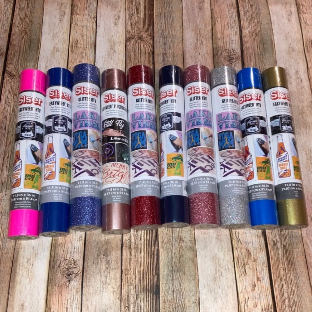 Sisser HTV Easyweed/Glitter Bundle Set Of 10